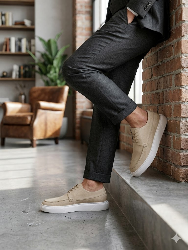 Suede sneaker
