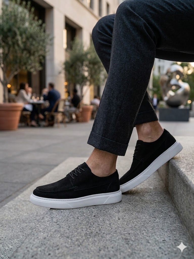 Suede sneaker