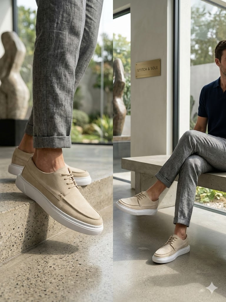 Suede sneaker